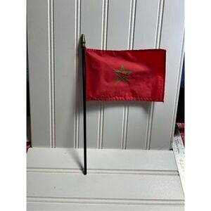 Morocco Vintage Desk Table Flag
